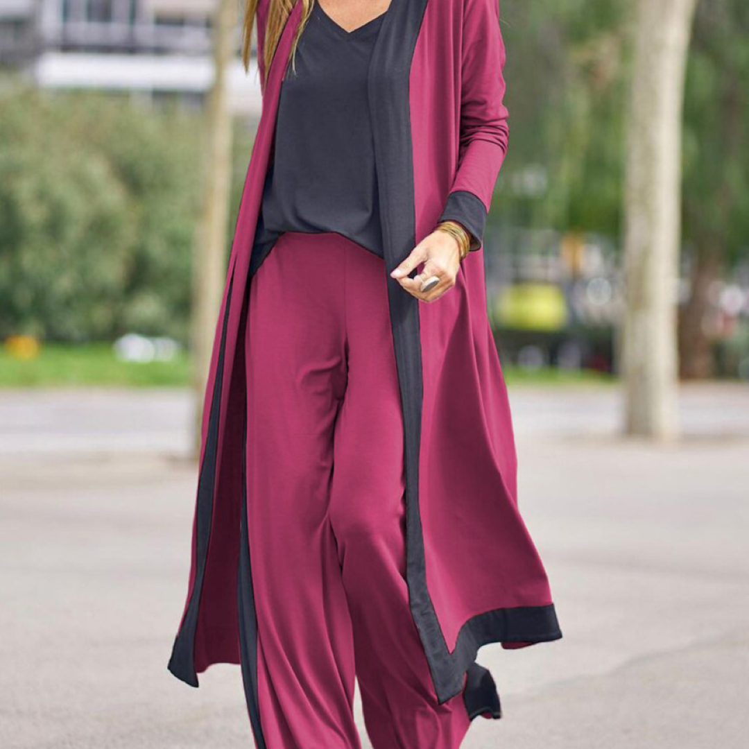 Linda-Modehuis™ | Drie-delige Set Elegantie en Comfort