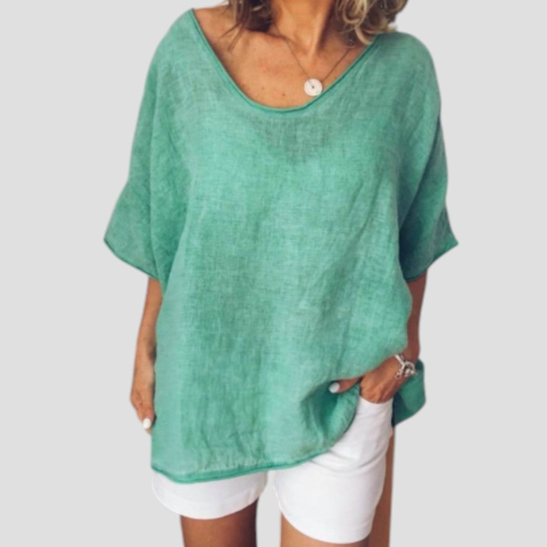 Anna | Comfortabele en Ruime Blouse voor de Rondingen