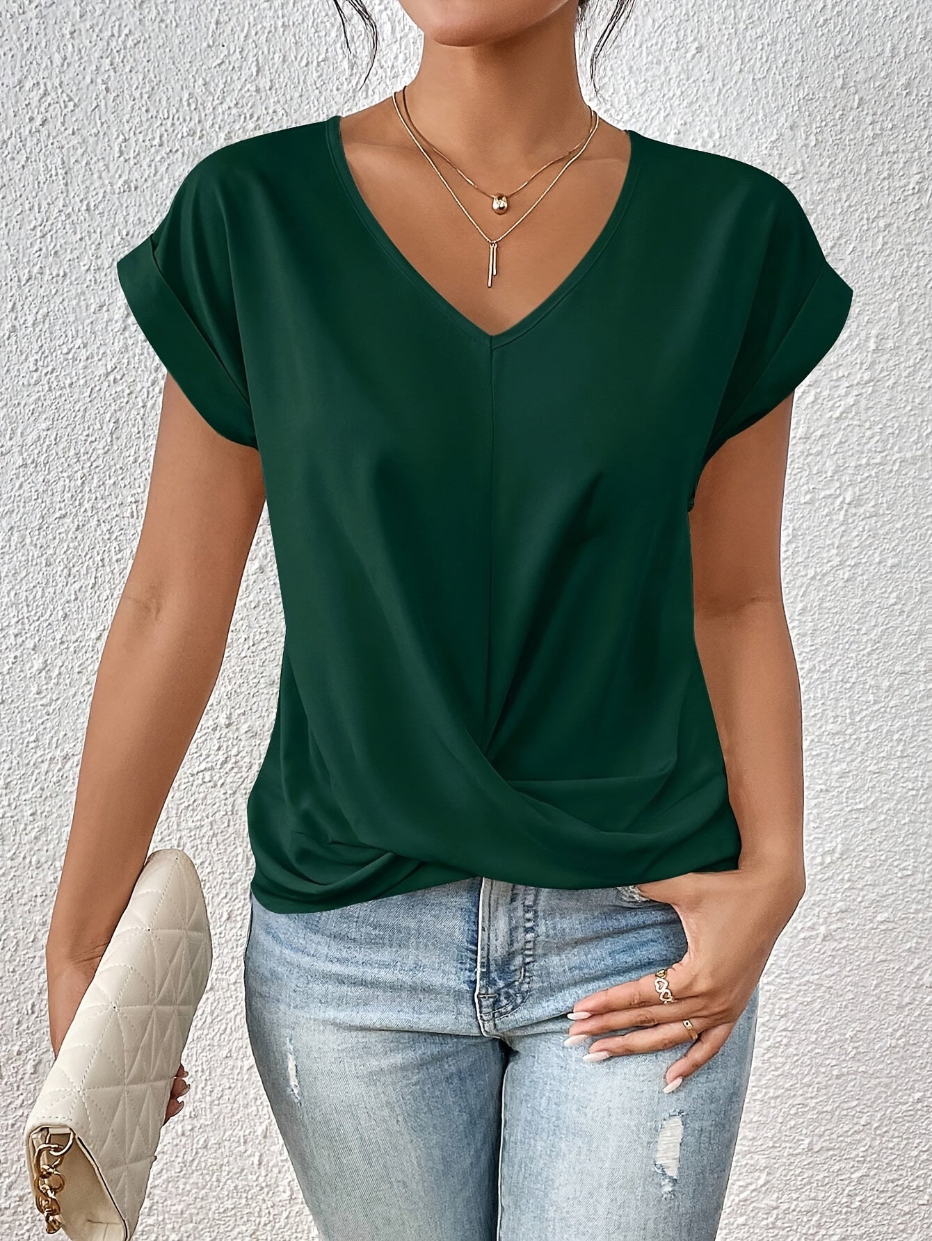 Maya™ | Casual T-shirt met zachte V-hals