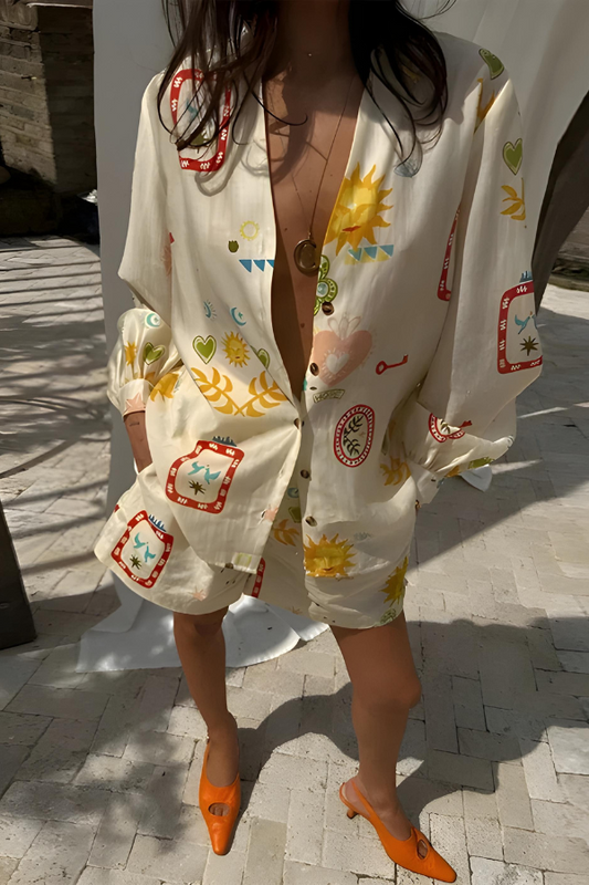 Lacey™  | Lange Mouwen en Korte Set