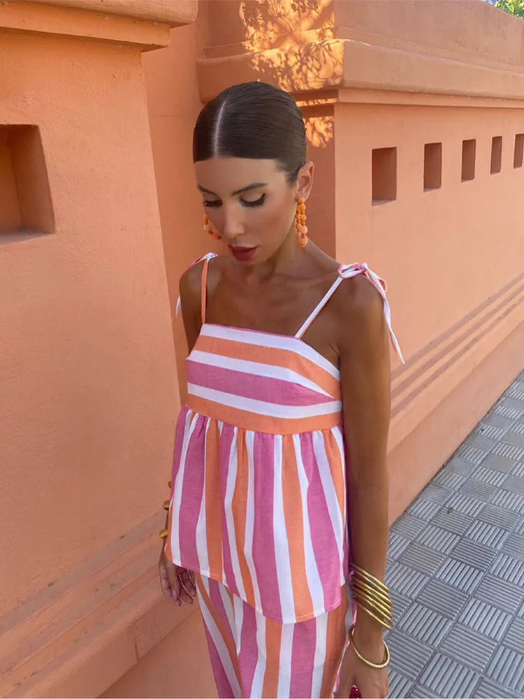 Hanne - Bedrukt Broekset Zomeroutfit