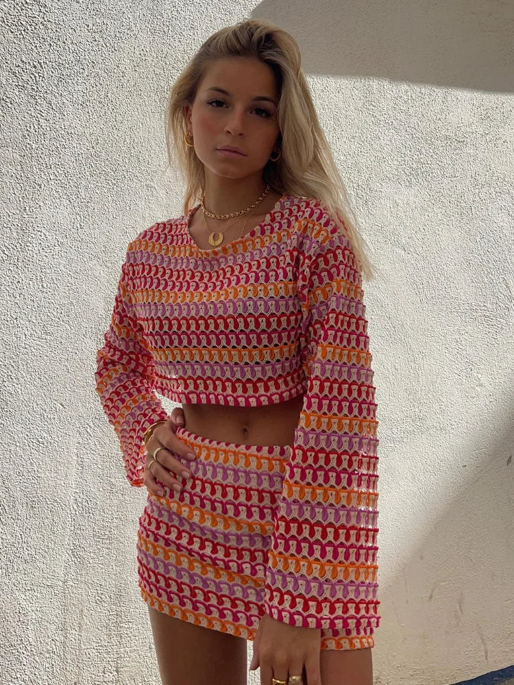 Linda-Modehuis™ | Uitlopende Twee-delige Set