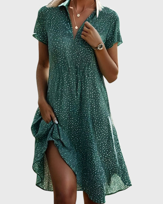 Linda-Modehuis™ | Midi Jurk Verfijnd en Vloeiend voor een Vrij en Zeker Stijl